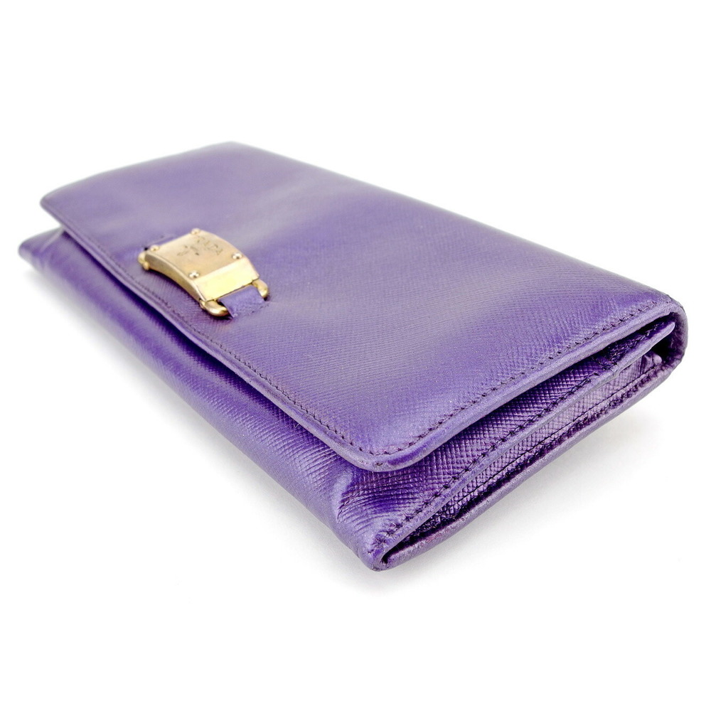 Prada zipper purple leather Wallet long - Picture 3 of 6